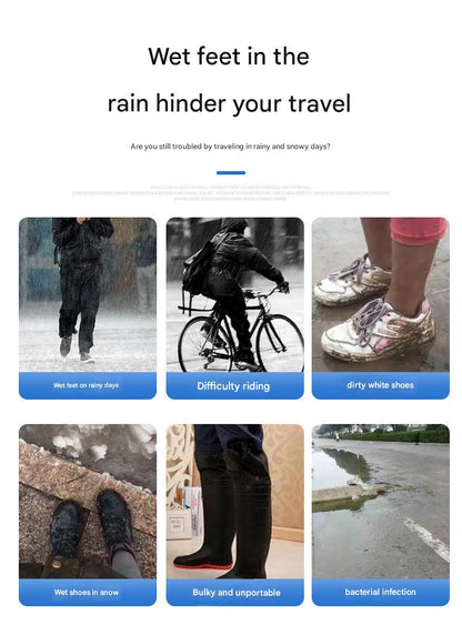 Waterproof disposable shoe cover side view