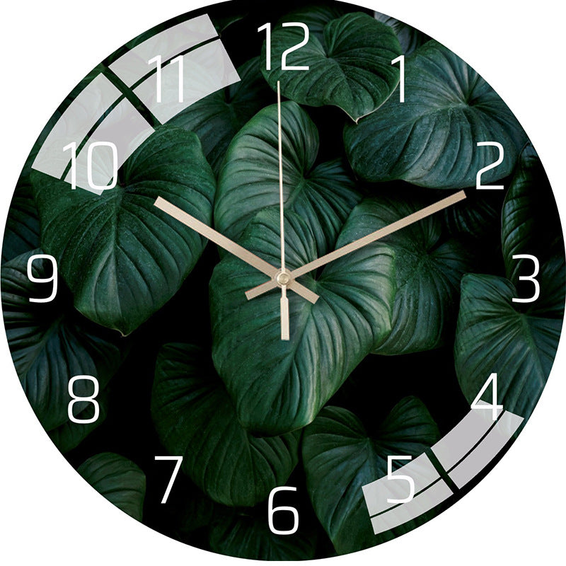 Close-up of modern silent wall clock