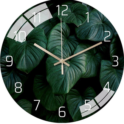 Close-up of modern silent wall clock