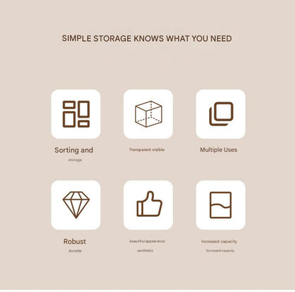 Transparent storage box for cosmetics