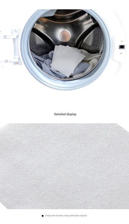Close-up of color safe laundry sheet