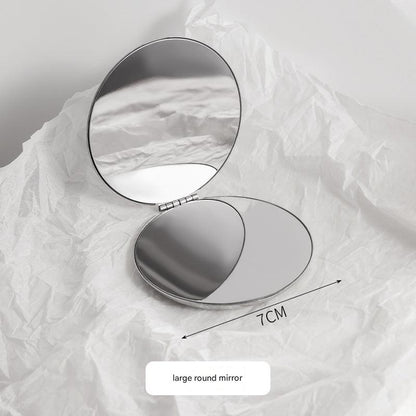Compact Dual-Sided Folding Makeup Mirror - Image 1