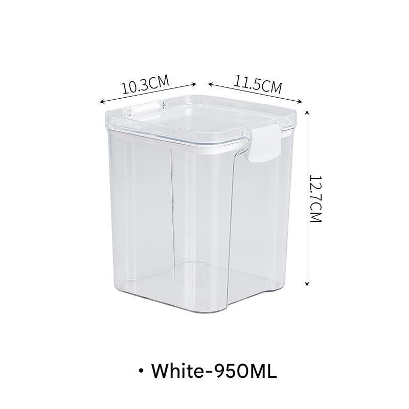 transparent food storage container for grains