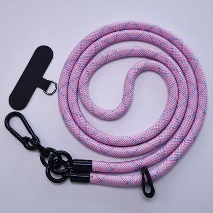 Close-up of nylon phone lanyard design