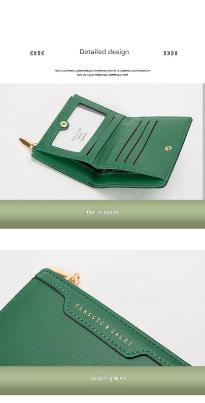 Yellow zipper wallet with card slots
