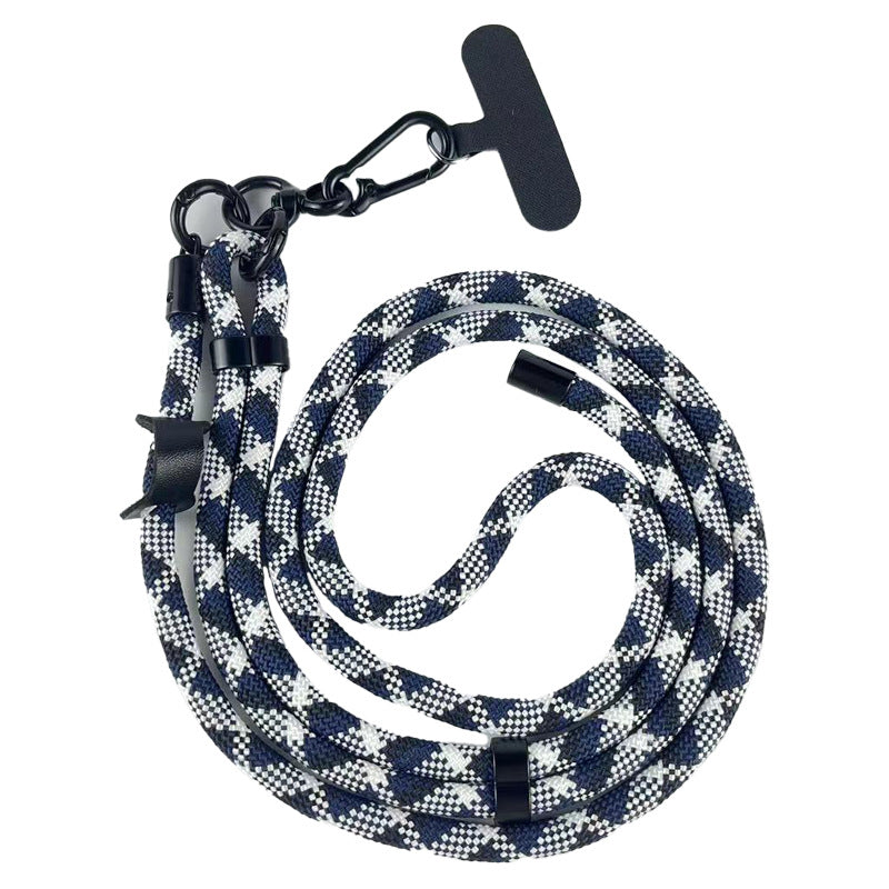 Mobile phone lanyard with metal clasp