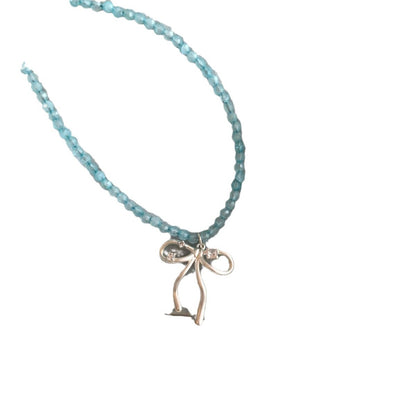 Charming crystal bowknot necklace