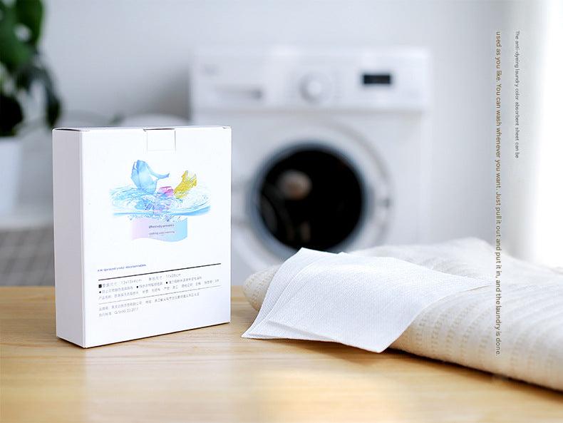 Close-up of color safe laundry sheet