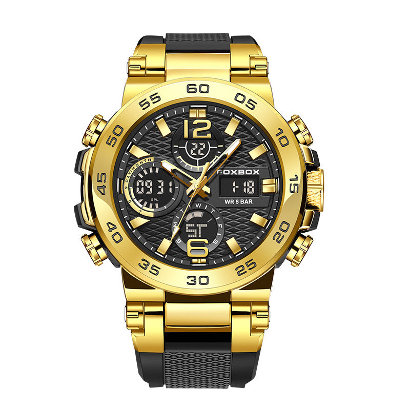 Durable quartz watch for outdoor activities