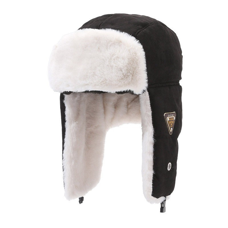 Winter earflap hat in beige