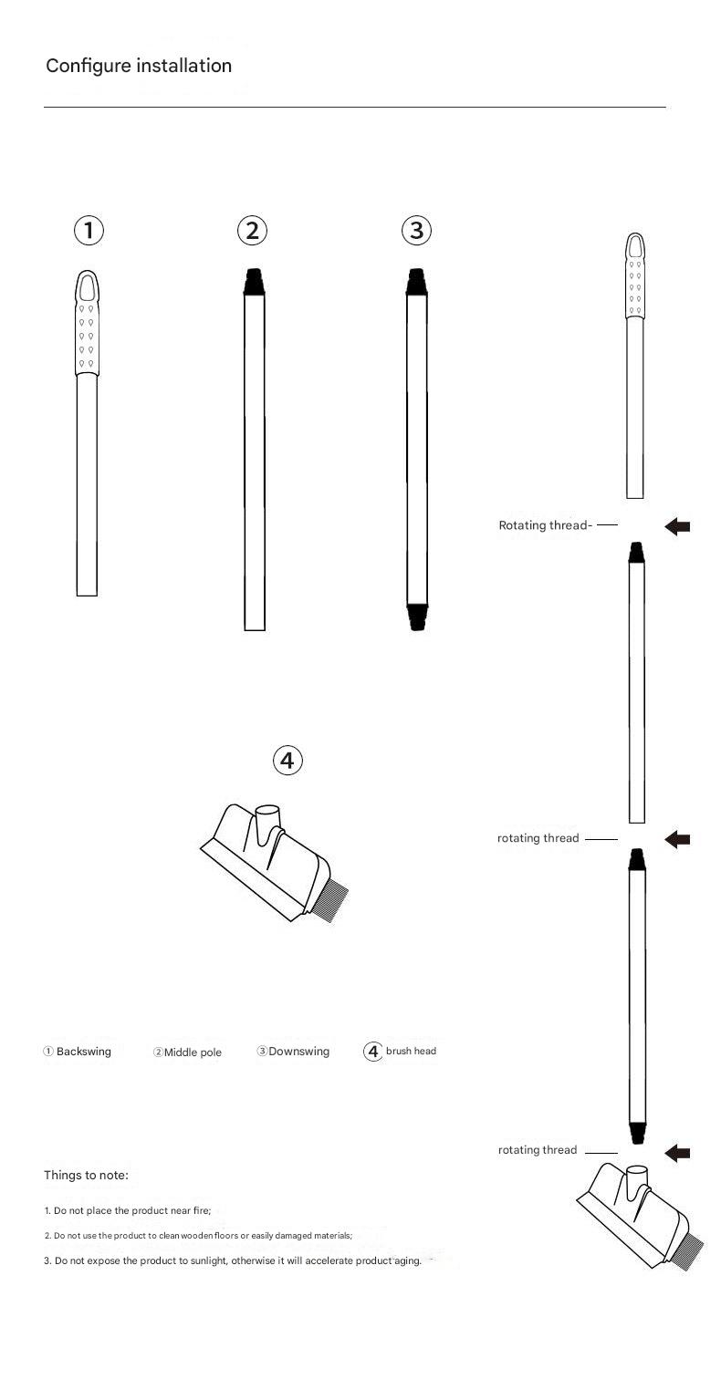 Image of bathroom cleaning brush with long handle