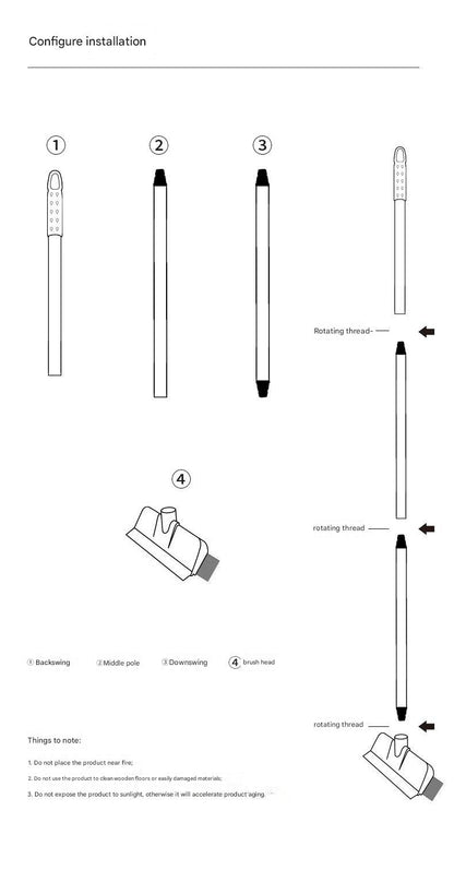 Image of bathroom cleaning brush with long handle