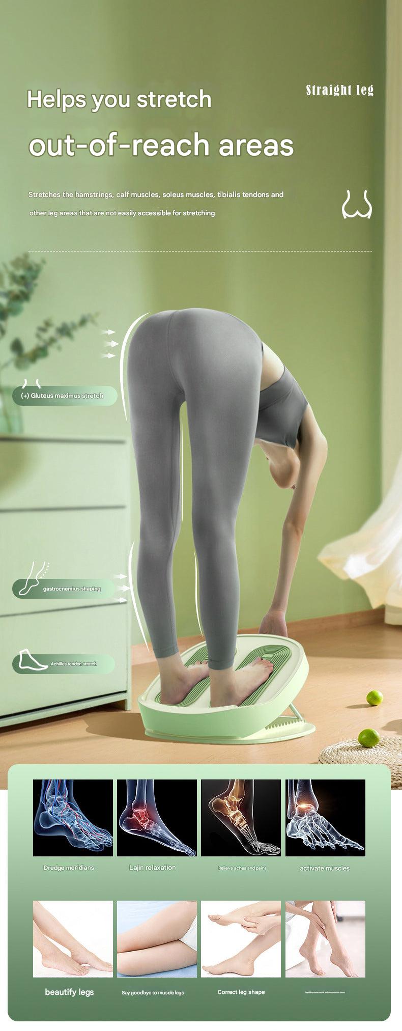 Colorful stretching board for leg muscles