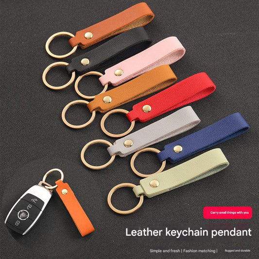 Stylish PU Leather Keychain in black