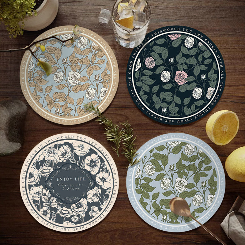 Oil-resistant table mat for meals