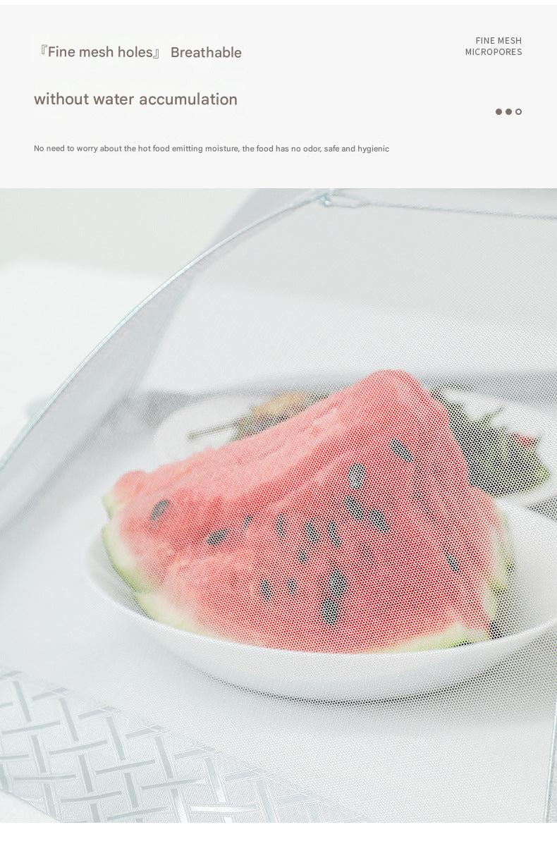 Square food cover ideal for summer gatherings