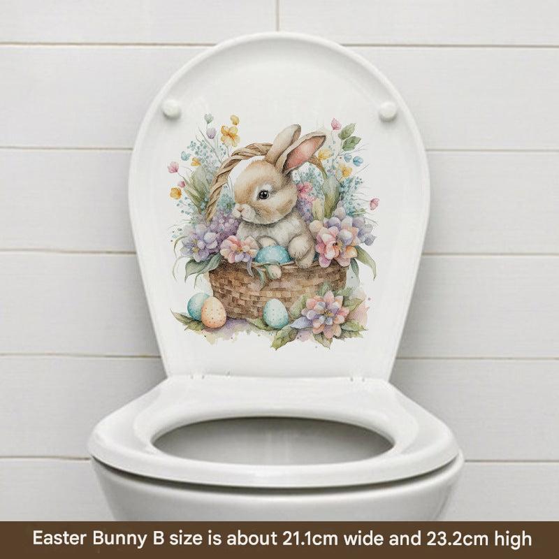 Colorful Easter decoration for bathroom