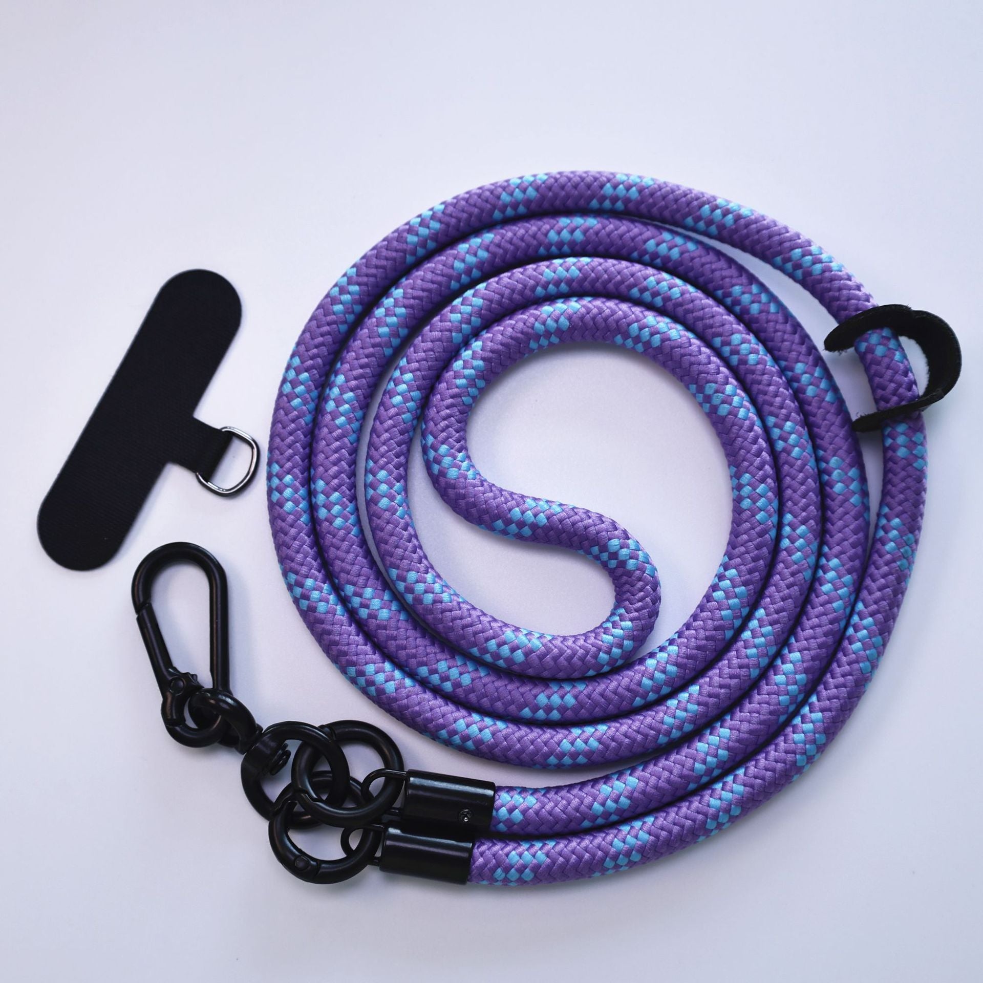 Mobile phone lanyard with metal clasp