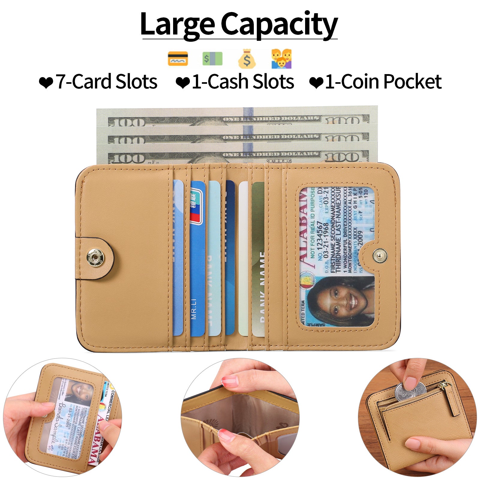 Stylish PU leather wallet in haze blue