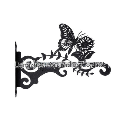 Elegant wall-mounted flower basket in black
