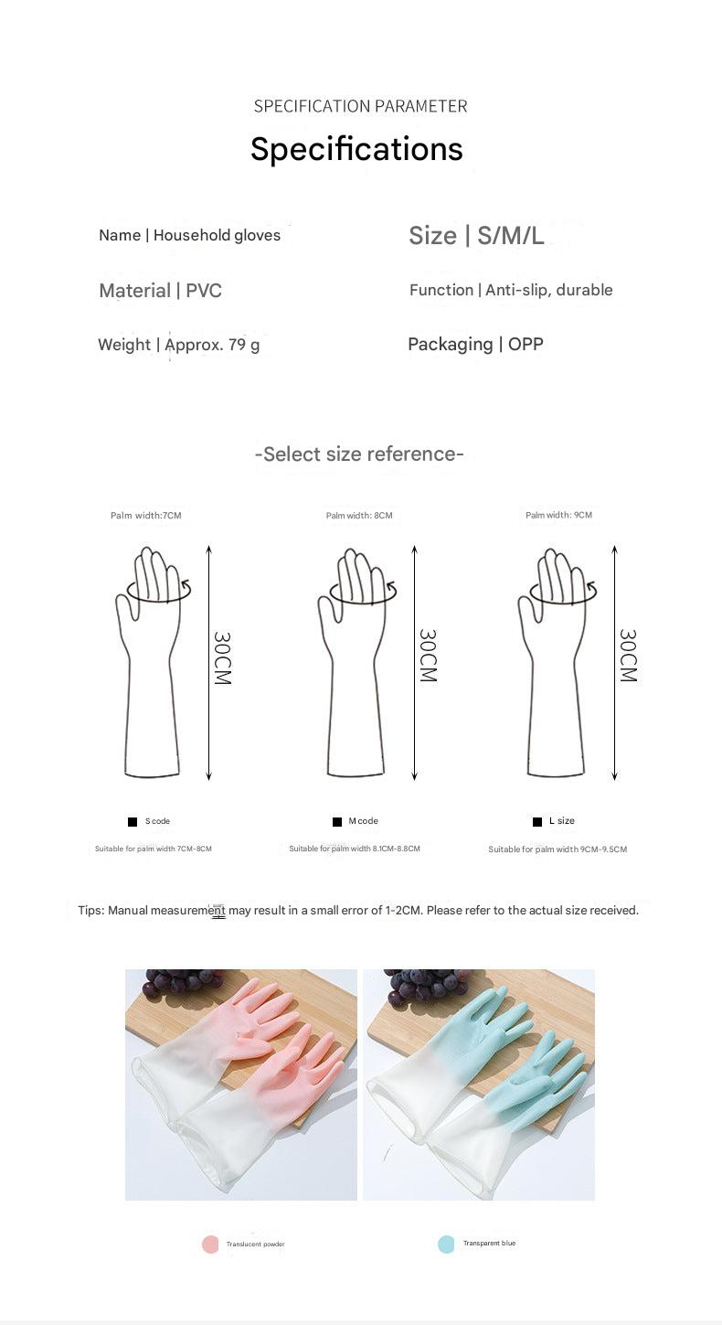 Durable latex cleaning gloves for kitchen use