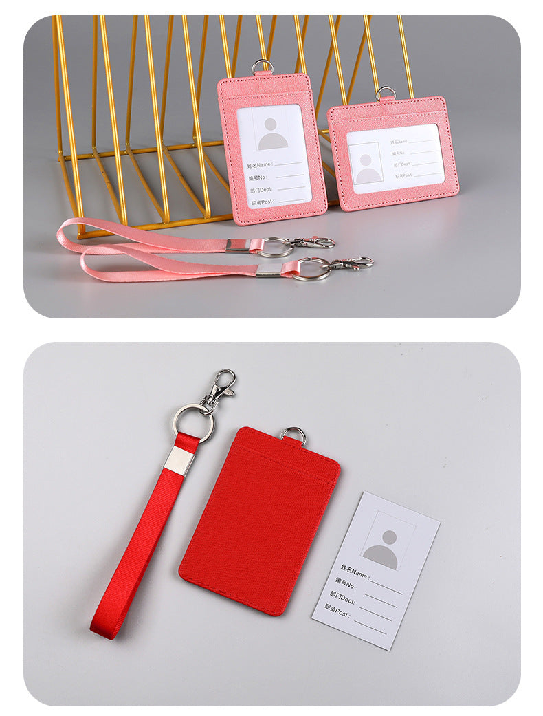 Blue PU leather multi-card holder with ID and pass slots