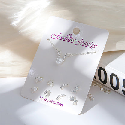 Close up of festive jewelry set
