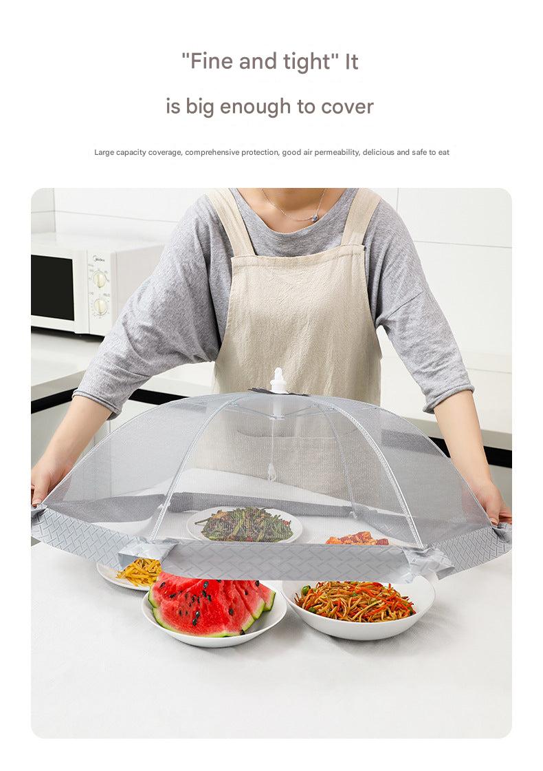 Large foldable mesh food cover for outdoor use