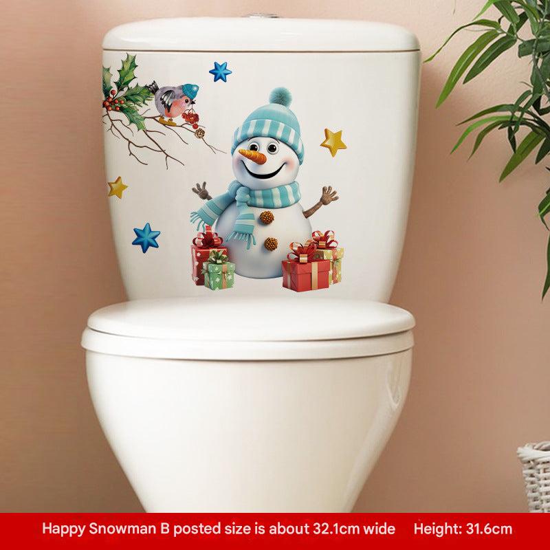 Snowman toilet seat cover decoration image 1