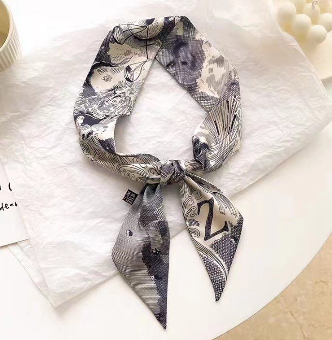 Geometric satin scarf perfect for gifts