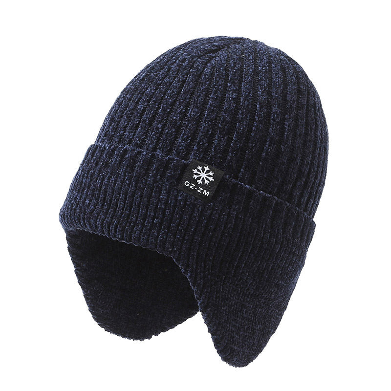 Stylish blue winter hat for outdoor activities