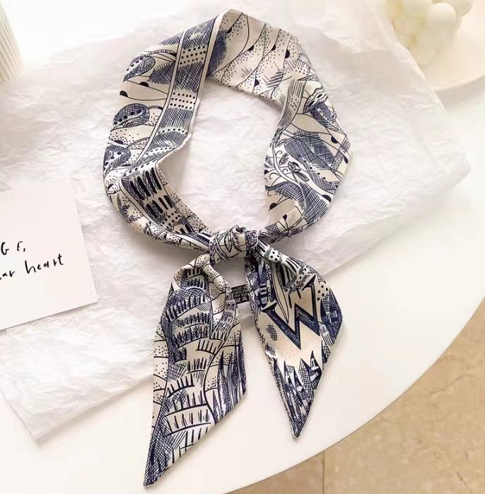 Geometric satin scarf perfect for gifts