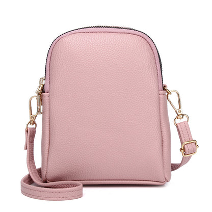 Chic Color-Block Mini Round Bag on a model