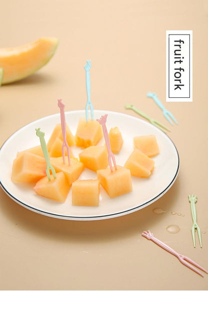 image showing the usage of disposable fruit forks