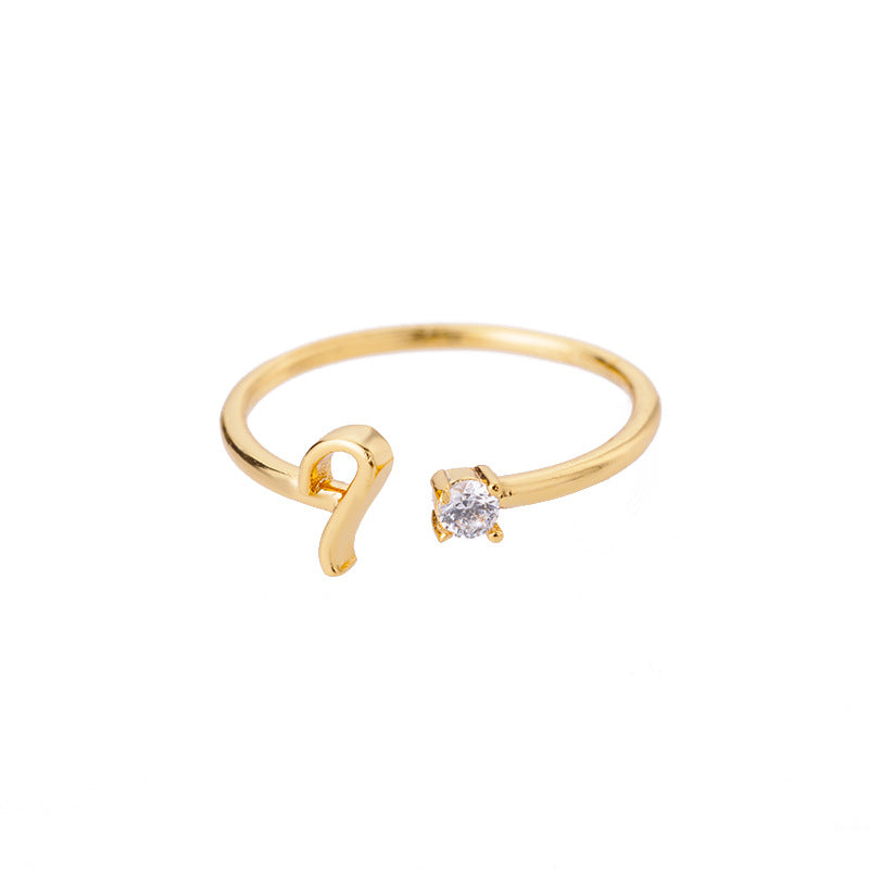 gold alphabet ring with letters