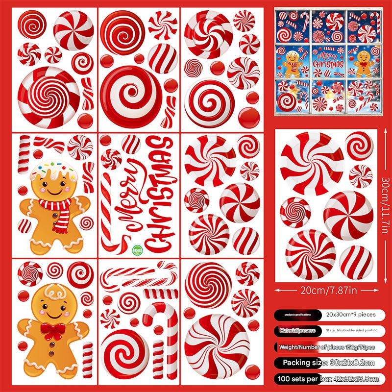 Reusable holiday decorations for glass surfaces
