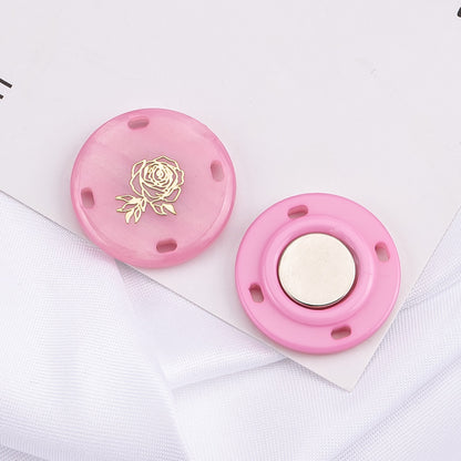 Magnetic button for curtains and shirts