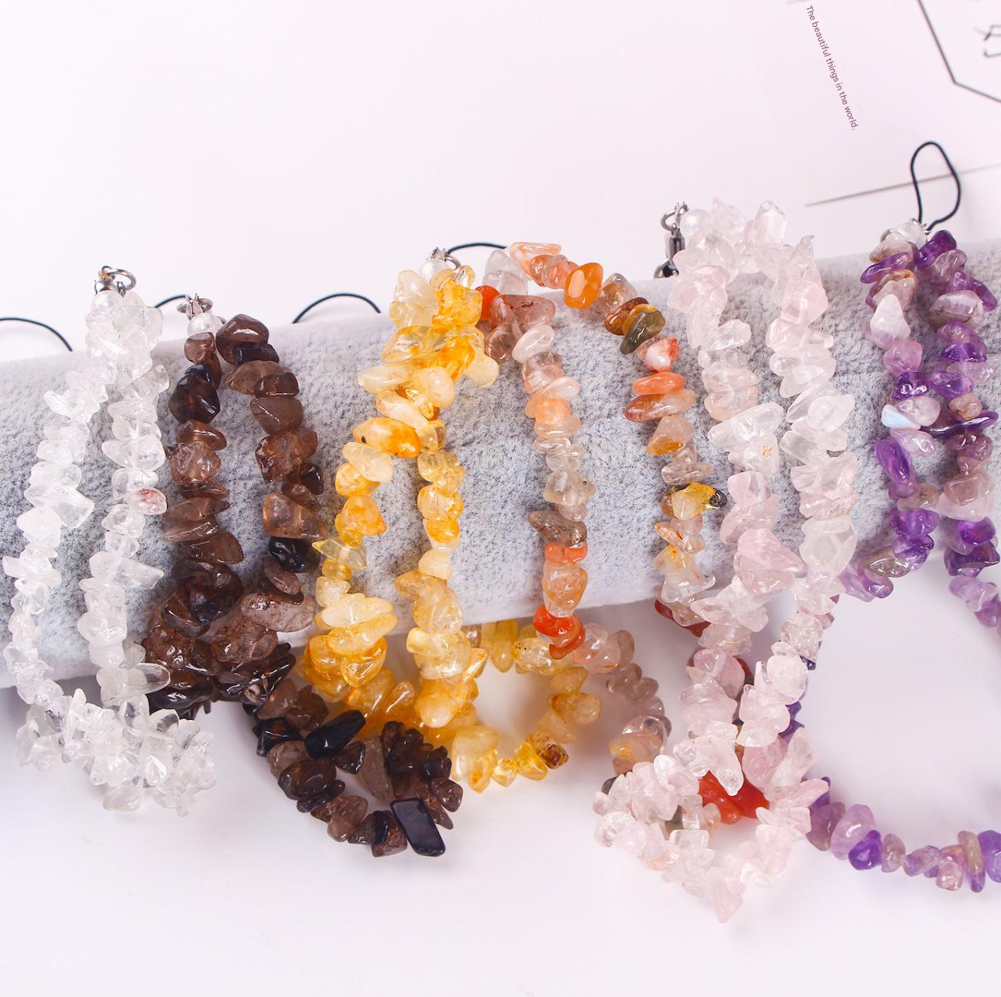 Natural Stone Phone Strap with Rose Quartz