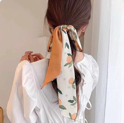 Chic geometric patterned hair scarf