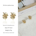 21#925 Silver Needle Earrings Pair