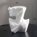 White Vase Style with Hands (Flowers Not Included) (Pack of 1)