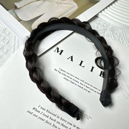 Wide hairband for women in black color