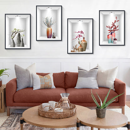 3D decorative wall art with plant designs