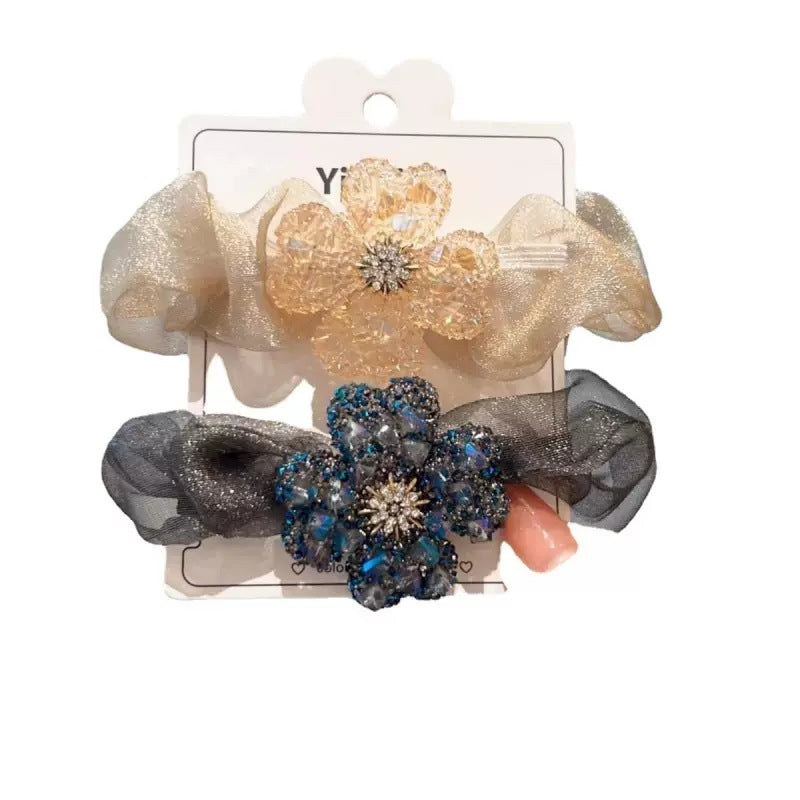 Unique clover design fabric scrunchie for versatile styles
