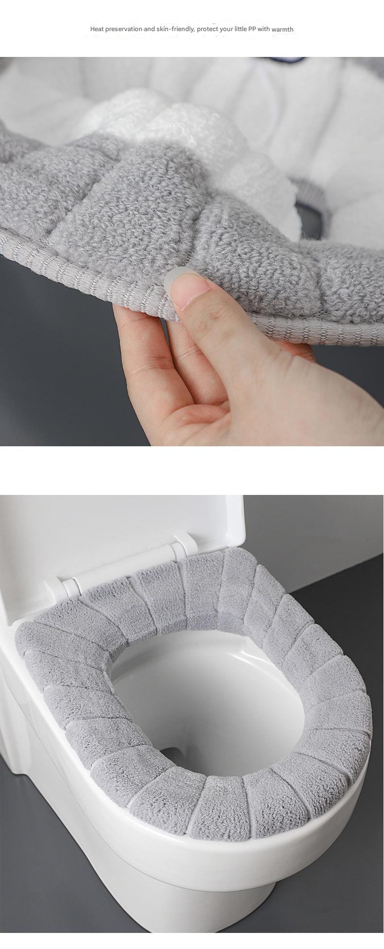 Pink toilet seat cover for winter