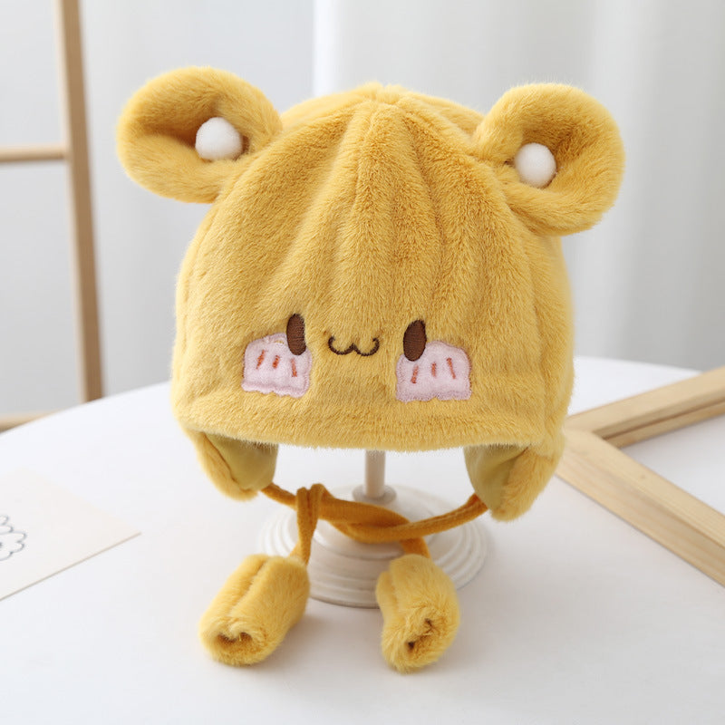Cozy Plush Baby Hat Front View