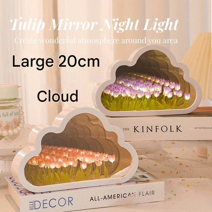colorful tulip night light glowing