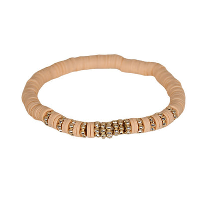Fashionable clay bracelet on a white background - image 8