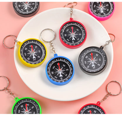educational keychain compass in bright colors