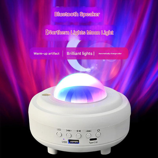 Portable Bluetooth speaker with ambient lighting